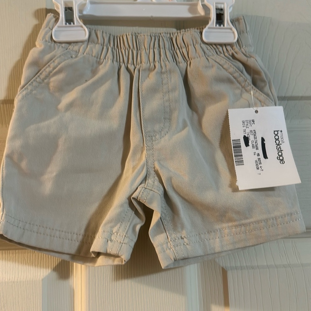 LUCKY BRAND BABY SHORTS: KHAKI: NEW WITH TAGS: SIZE 12 MTH